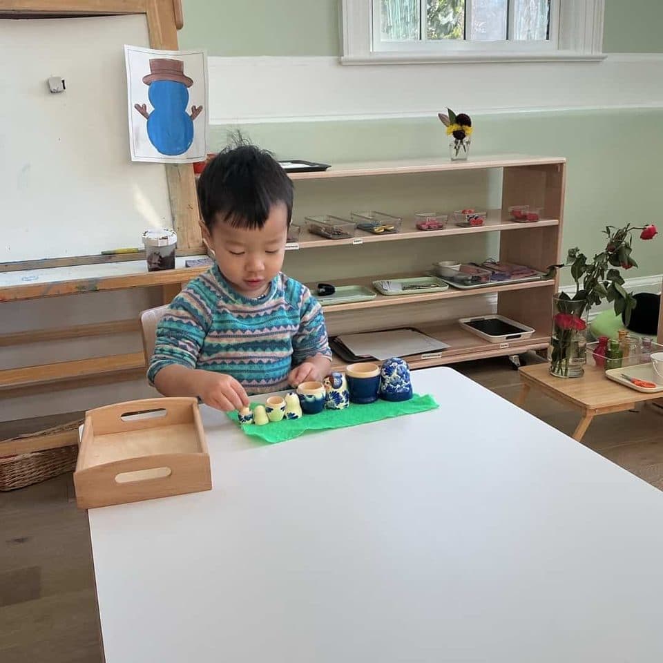 Hands-on learning at a classroom table
